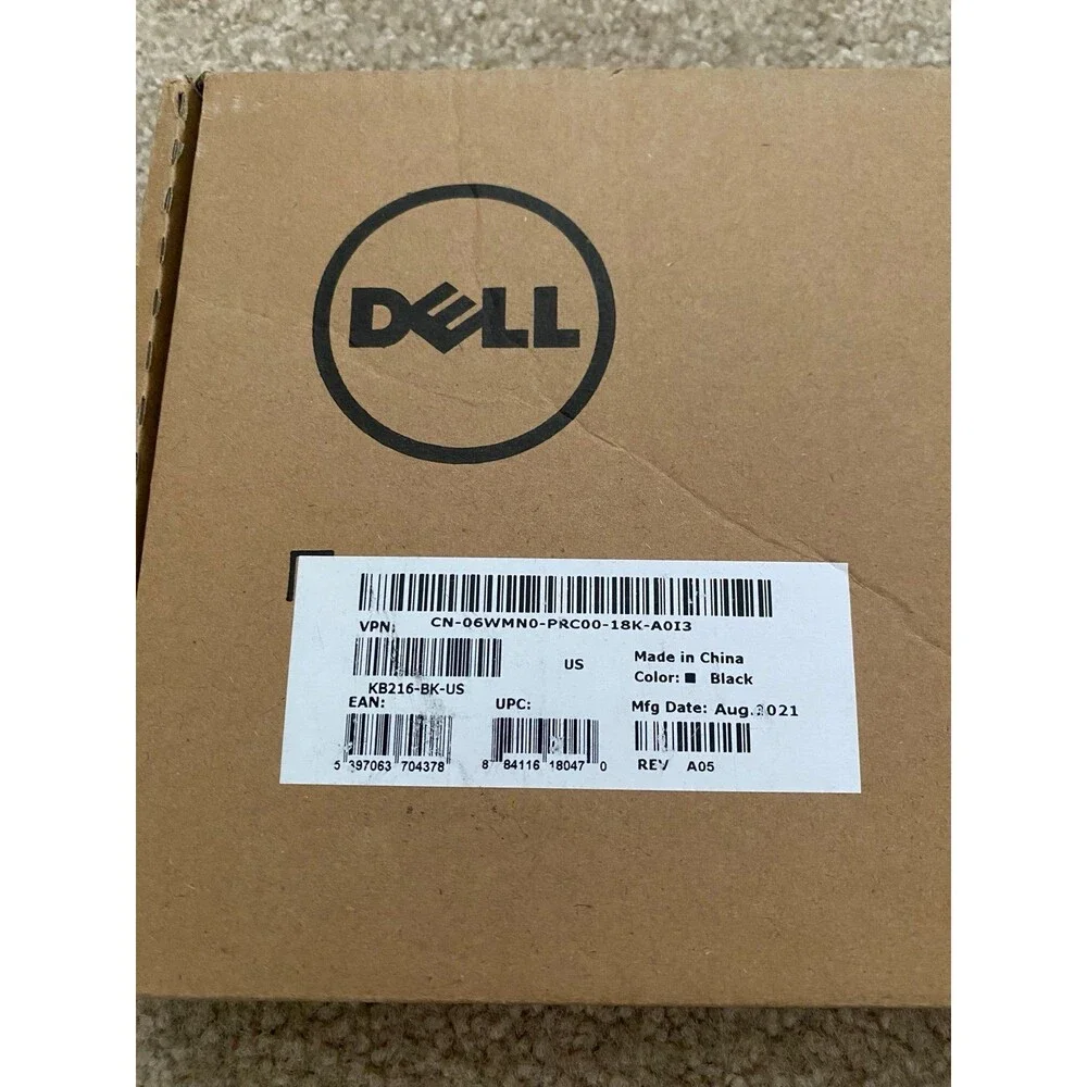 Dell Wired Keyboard KB216-BK-US USB Black BRAND NEW IN BOX